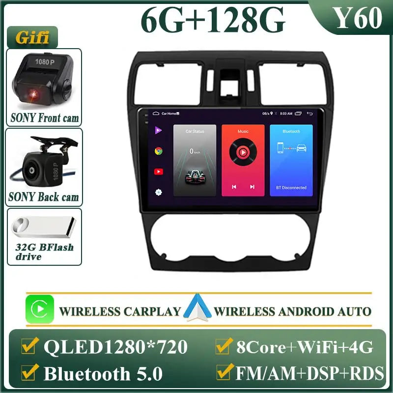 DVD Android 14 For Subaru Forester XV WRX 2012- 2015 Auto For Impreza Multimedia NO 2DIN Radio Stereo Car  GPS Player Navigation