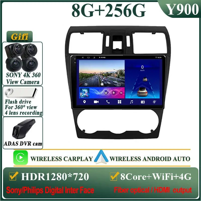 DVD Android 14 For Subaru Forester XV WRX 2012- 2015 Auto For Impreza Multimedia NO 2DIN Radio Stereo Car  GPS Player Navigation